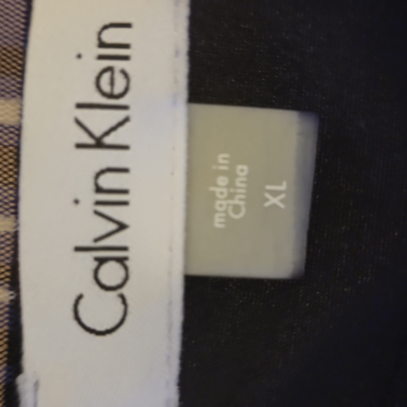 NWOT Calvin Klein Black Sleeveless Top Sheer Neckline Multi Colored Neckline XL - Picture 8 of 9